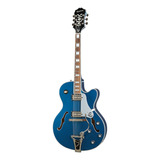 Guitarra Eléctrica EpiPhone Original Collection Emperor Swingster De Arce Delta Blue Metallic Metalizado Con Diapasón De Laurel Indio