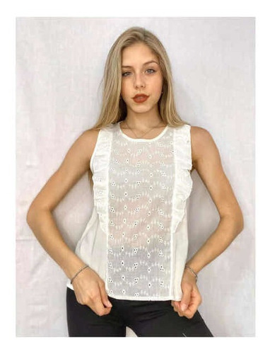 Blusa De Broderie Y Fibrana - Musculosa Broderie