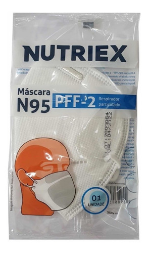 Kit 10 Máscaras Descartável Branca N95 Pff2 - Nutriex