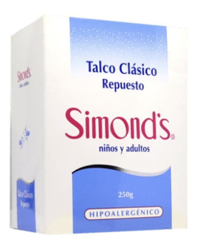 Simonds Repuesto Talco Clasico Niños Y Adulto 250 G