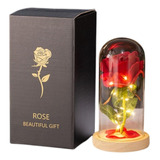 Rosa Eterna Luz Botella Led Flor Regalo Valentín Para Rojo