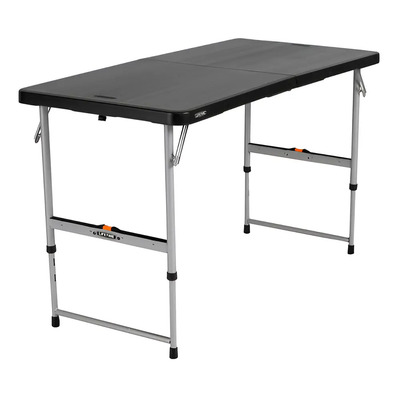 Mesa Plegable Por La Mitad Rectangular Negra 1.22m Lifetime Color Negro | Meses sin interés