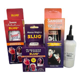  Kit Completo De Maquiagem Artística De Terror Slug 4 Itens