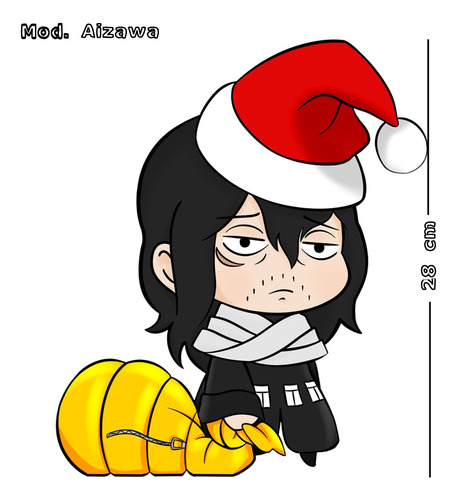 Padoru Boku No Hero Academia Almohada Navidad Tamaño Mediano