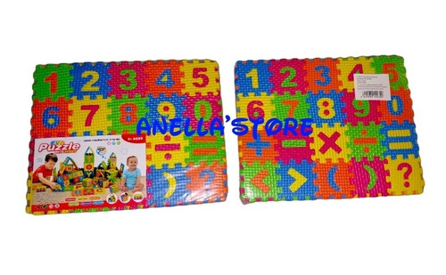 Puzzler Abc 26 Letras 10 Números Cuadros De Goma Eva 4,5cm