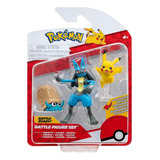 Battle Figure Set Omanyte + Lucario + Pikachu Pokemon 3pack