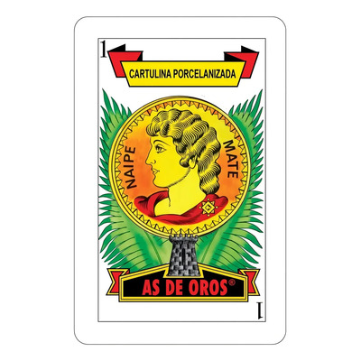 Baraja Española As De Oros Naipe Porcelanizado Bar-03