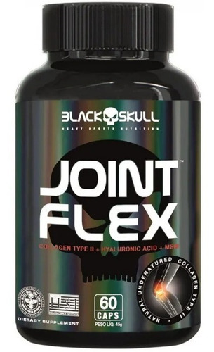 Joint Flex Colageno Tipo 2 Com Ácido Hialurônico Black Skull Sabor Sem Sabor