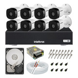 Kit 8 Câmeras Intelbras Hdcvi 1120 E Dvr 8 Canais Completo