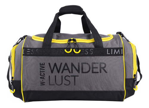 Bolso Wanderlust Viaje Deportivo 33398 Urbano Unisex Color Gris