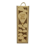 Caja De Mdf Para Botella De Vino Love Is In The Air Art3006