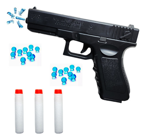 Arma Pistola Glock Juguete Balas De Hidrogel Regalo Niño