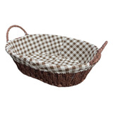 Cesta Panera Tejida Cesta De Pan Ovalada 21x28x8cm