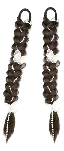 Braided Ponytail Hair For Women Daily Wear Marron Oscuro