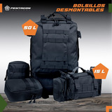 Mochila Tactica Militar Outdoor Pentagon 50l Impermeable Color Negro