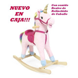 Unicornio Montable Pony Mecedora Caballo Con Sonidos En Caja