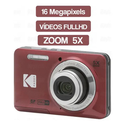 Kodak Pixpro Friendly Zoom Fz55 16 Mp Zoom Óptico 5x Roja Color Kodak Roja | Meses sin interés