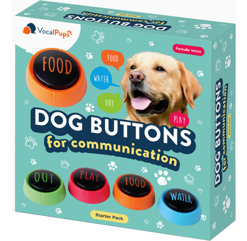 Juego De Botones Para Hablar Con Perros Vocalpups, Paquete D