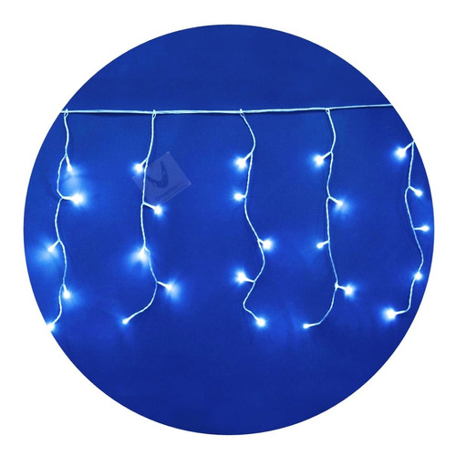 Cortina Led 3mt X 40 Cm 100 Led Luces Navidad  Azul