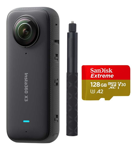 Cámara Deportiva Insta360 One X3+128gb+selfie Stick Invisibl