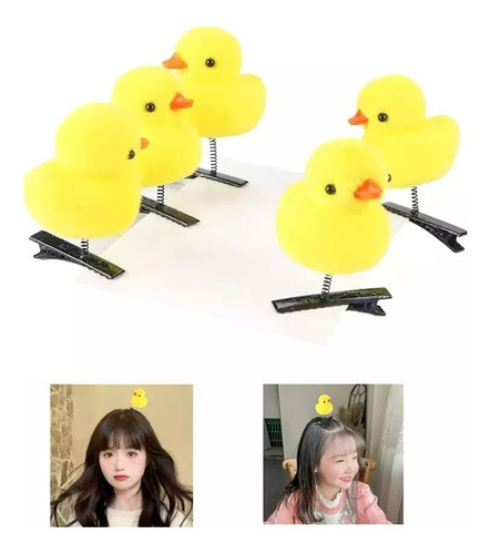 12 Cute Patito Kawaii Pinza Prendedor Clip Pasador Cabello