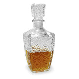 Licorera Botella Vip Whisky Licor Vidrio Labrado Con Tapón