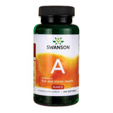 Swanson - Vitaminas A 10.000 Ui, 250 Softgels