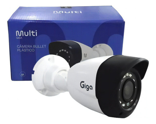 Camera Bullet Plast 720p 2.6mm 20m 1/4 Gs0461c Multgiga Cor Branco