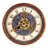 Reloj De Pared Gears In Motion Bulova C4835, 12,8, Marrón Ce