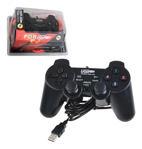 Joystick Pc Usb Gamepad Usb Pc Notebook Color Negro