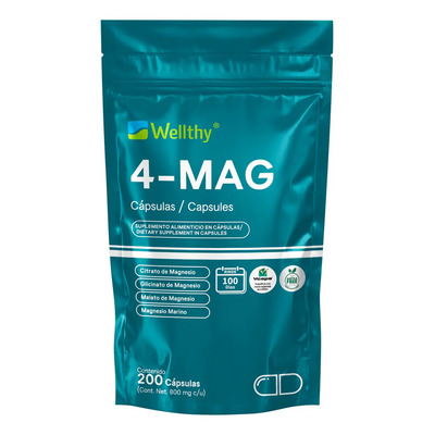 Wellthy 4 Mag 200caps Sabor Sin sabor | Envío gratis