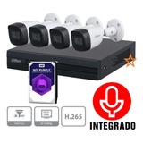 Kit 4 Camaras Bullet 2mp Audio Dvr 1080p Lite Wizsense 1tb