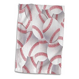 3d Rose Baseball Pattern-white And Red Base Ball Sporty-spo