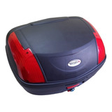 Caja Cajuela Motocicleta Universal 45lts P/2 Cascos + Base