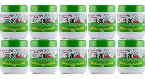 Atacado Revenda 10 Gel 20 Ervas Extra Forte Rhenuks 220g