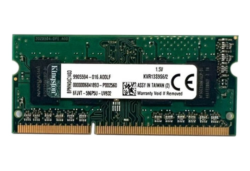 Memoria Ram Kingston Valueram 2gb Kvr13s9s6/2 Ddr3 1333mhz 