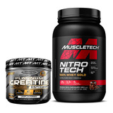 Combo Nitro Tech 100% Wgs 2lb  + Creatina Muscletech 400 Grs