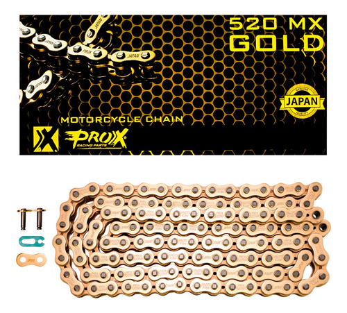 Cadena 520 X 120l Husqvarna Fc 250 Motocross Gold Japonesa