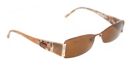 Lente Sol Guess Gu6327 Square Metal Light Havana Brown Polar