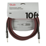 Cable Fender Professional Series Tweed Rojo 3m Recto-recto