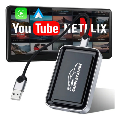 SUPINE HOME Ai Box Inalámbrico Car Play Reproductor De Video Para Transmitir Netflix\u002Fyoutube En La Visualización Del Coche Wifi Doble Banda Soporte De Video 4k Para Con Factory Carplay Y Android Auto | Envío gratis