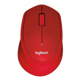 Mouse Logitech  Silent Plus M330 Rojo