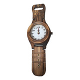 Reloj Madera Diseño Pulso De Pared 36cm Incluye Pila 