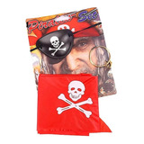 Kit Pirata Brinco Tapa Olho E Bandana Fantasias Carnaval