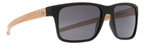 Óculos De Sol Hb H-bomb 2.0 Matte Black Wood Gray