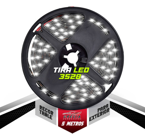 Tira Luz 300 Led 3528 Recortable Rollo 5 Metros 