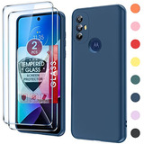 Funda Para Motorola Moto G Play 2023 Azul Silicon Liquido-02