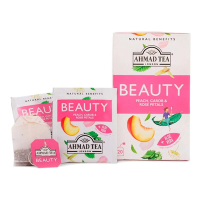 Té Ahmad Tea Durazno Pétalos de Rosa 20 Sobres Relajante | MercadoLibre
