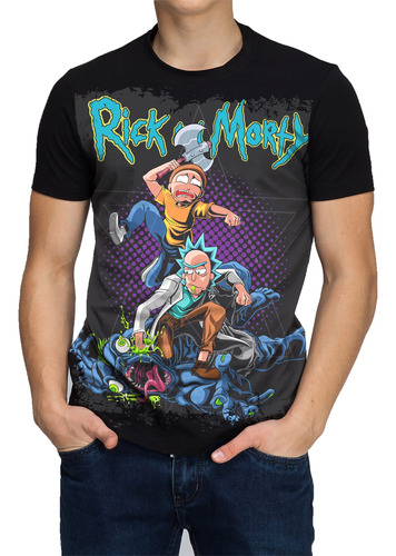 Camiseta Camisa Ricky And Morty Rick Crazy Blusa Animes