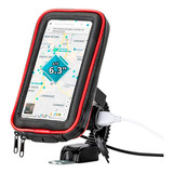 Suporte Celular Moto Carregador Usb Case A Prova D'agua 360°